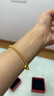 中國黃金（CHINA GOLD）黃金手鏈蓮蓬兩世歡手串足金古法手鏈七夕情人節禮物送女朋友老婆 【送女友】?jì)墒罋g手串 約2.4g 曬單實(shí)拍圖