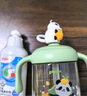 貝親兒童牛奶杯1-3歲寶寶喝水喝奶PPSU直飲奶瓶雙吸管水杯 綠色330mL 曬單實(shí)拍圖