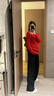 婧麒（JOYNCLEON）孕婦褲春秋2025新款外穿闊腿褲子薄款長(zhǎng)褲不勒肚子孕婦裝 深灰 春秋款 L 曬單實(shí)拍圖