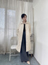 波司登（BOSIDENG）2025新款輕薄90鵝絨服女長款小香風(fēng)菱格襯衫領(lǐng)保暖外套B250134188 柔光淺米|8F29 S 160/84A 體重約100-110斤 曬單實拍圖