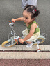 永久（FOREVER）兒童自行車2-6歲男女孩可折疊中大童學(xué)生單車14寸云母灰 曬單實拍圖