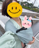 DI·DI HOUSEminimonkey前抱便攜式新生兒迷你單肩背帶嬰兒透氣背巾小月齡背帶 淺綠 曬單實拍圖