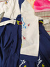 小淘孩兒童漢服男童中國風(fēng)國學(xué)服畢業(yè)團體中秋表演服演出服 龍吟白藍110 曬單實(shí)拍圖