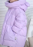 巴拉巴拉兒童羽絨服中長(cháng)款連帽男童女童冬裝外套保暖童裝 粉紫70004-白鴨絨 110 cm（充絨量88g） 曬單實(shí)拍圖