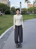 phigeer瑜伽服女春秋專(zhuān)業(yè)跑步健身房運動(dòng)服套裝速干寬松吸汗羽毛球訓練服 淺杏色兩件套（灰褲） M 【推薦90-108斤】 曬單實(shí)拍圖