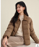雪中飛女士短款羽絨服冬季拼接小格子風(fēng)設計簡(jiǎn)約時(shí)尚大方保暖羽絨衣服 沙棕色 L (165) 曬單實(shí)拍圖