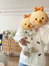 G. DUCKKIDS小黃鴨炸街親子裝刺繡小狗毛衣秋冬韓版一家三口寬松套頭母女針織 白色 66 嬰兒哈衣 (8-13斤) 曬單實拍圖