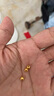喜上眉梢足金999轉運珠3D硬金拋光面珠磨砂路路通DIY配飾散珠送禮女 4mm古法【約0.75g】多顆重版 曬單實(shí)拍圖