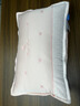 全棉刺繡睡眠枕頭星級(jí)品質(zhì)護(hù)頸枕芯成人酒店枕助睡眠高回彈枕頭芯 全棉刺繡蕾絲拼接深睡枕 粉色 一對(duì) 高枕 13cm 高 曬單實(shí)拍圖