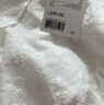 森馬（Semir）長(cháng)袖襯衫女短款白色繡花浪漫秋2025荷葉邊一字肩襯衣107625105003 曬單實(shí)拍圖