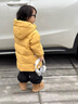 G.DUCKKIDS小黃鴨童裝兒童羽絨服男童中長款加厚男孩外套冬季寶寶小惡魔衣服 黃色 90 建議1~2歲【 80-90cm】 曬單實拍圖