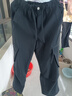 森馬（Semir）[商場(chǎng)同款]休閑褲女質(zhì)感闊腿褲潮酷2025春季新款松緊腰工裝褲 黑色90001 M 160/66A 曬單實(shí)拍圖