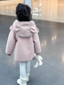 BABO PANDA童裝女童外套秋冬款2025新款洋氣兒童冬裝上衣女寶寶加絨呢子大衣 粉色 120 建議5~6歲【110-120cm】 曬單實(shí)拍圖