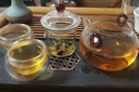 美斯尼 茶壺泡茶壺玻璃茶具套裝迷你功夫花茶壺水壺茶水杯子小品杯耐熱雙耳壺過濾網(wǎng)加厚旅行茶具一壺二杯 風(fēng)鈴壺套裝 曬單實(shí)拍圖