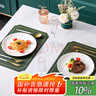 潔雅杰陶瓷牛排盤家用菜盤子10英寸歐式西餐盤酒店商用微波爐可用2只裝 曬單實(shí)拍圖