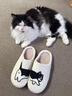 梵昇昱可愛(ài)臘腸狗居家毛毛拖鞋女2026春秋新款加厚保暖防滑包頭棉拖鞋男 半包棉拖鞋【奶牛貓】 2cm 38-39 偏小1碼 曬單實(shí)拍圖