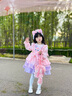 G.DUCKKIDS童裝洛麗塔公主裙女童連衣裙秋冬季加絨加厚玲娜貝兒生日禮服兒童 8818粉色洛麗塔【不加絨】 120 尺碼5~6歲【110-120cm】 曬單實(shí)拍圖