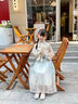G.DUCKKIDS馬面裙女童春秋兒童漢服2025新款古風(fēng)套裝春款女孩國風(fēng)古裝中大童 綠色 【上衣+馬面裙】 140 曬單實拍圖