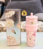世大家明星同款保溫杯女士水杯送女朋友老婆七夕禮物大容量高顏值吸管杯 曬單實拍圖