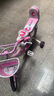 兒童自行車(chē)3歲4歲5歲6歲9歲腳踏車(chē)可折疊帶輔助輪男女孩騎自行車(chē) 普通輪無(wú)護欄 粉色 12寸 曬單實(shí)拍圖
