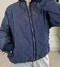 初語仿牛仔棒球服外套女2024年秋冬新款輕暖白鴨絨學(xué)院風(fēng)羽絨服 牛仔深藍(lán) XL 曬單實拍圖