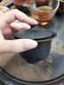 欽州坭興陶蓋碗手抓壺不燙手功夫茶具中式禮盒出差便攜套裝高檔 一蓋碗一杯[杯約100ml] 約160ml 曬單實拍圖