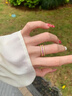 MITHAOL紅剛玉古法排鉆戒指女 輕奢小眾高級感鑲鉆新中式指環(huán)女款銀鍍18K 古法排鉆戒指【專柜禮盒裝】 M（美碼7號，港碼15#-16#） 曬單實(shí)拍圖