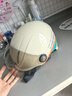 YEMA 3C認(rèn)證359S電動(dòng)摩托車頭盔男女夏季防曬半盔四季通用安全帽新國(guó)標(biāo) 卡其花+咖短 曬單實(shí)拍圖