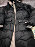 連帽棉衣女冬季韓版撞色寬松休閑百搭棉服外套中長(cháng)款棉襖J673 黑色 M （95-110斤） 曬單實(shí)拍圖