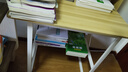 旻昱電腦桌臺式家用簡約書桌椅子一套初中生課桌寫字桌學(xué)習(xí)桌書架一體 80cm楓櫻木+白架 曬單實(shí)拍圖