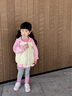 巴帝巴帝秋季新款嬰幼兒女童外套連帽開衫運動休閑寬松百搭 元氣萌怪 110 曬單實拍圖
