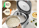 美的低糖電飯煲0涂層316L不銹鋼內膽 2025新款米湯分離電飯鍋4-5-6-8人 多功能柴火飯 米種選擇煮飯鍋 4L 曬單實拍圖