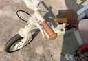 樂(lè )卡（Lecoco）兒童自行車(chē)2-6歲多功能可折疊平衡車(chē)腳踏車(chē)12寸X3 PLUS 絲絨摩卡 曬單實(shí)拍圖