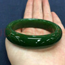 和田玉碧玉手鐲菠菜綠玉鐲和田玉色真玉老人鐲子送媽媽長(cháng)輩禮物 祖母綠 61-62 適合125-140斤送證書(shū) 禮盒 曬單實(shí)拍圖