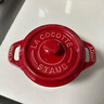 琺寶（staub） 陶瓷小碗蒸蛋碗布丁碗甜品碗寶寶輔食碗燉盅燉湯盅飯碗帶蓋10cm 櫻桃紅 曬單實(shí)拍圖