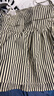 三彩2025夏季新款條紋吊帶衫飄帶無(wú)袖上衣娃娃衫短款M 黑白條紋 XL 170/92A 曬單實(shí)拍圖