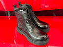 百麗（Belle）「小野馬」張凌赫同款高幫厚底馬丁靴男冬季牛皮A2255DZ5 黑色-單里 40 (250mm) 曬單實(shí)拍圖