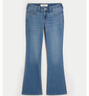 HOLLISTER25春夏新款Y2K辣妹修身低腰微喇牛仔褲女裝KI355-5524 中間色 27 165/68A 4標準版 曬單實(shí)拍圖