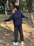 名創(chuàng)優(yōu)品藏青色衛(wèi)衣男生秋季美式潮牌設計感字母上衣男款戶外重磅休閑外套 藏青(m幸運軌跡前領口標) L /175(推薦120-140斤) 曬單實拍圖