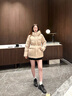 高梵黑金鵝絨服女王5.0五格2025新款女士泡芙羽絨服潮流休閑加厚外套 鉑金5號 M 曬單實(shí)拍圖