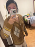 太平鳥女裝毛衣【京東獨享】針織衫中長款外套女秋裝軟糯 咖色 M 曬單實拍圖