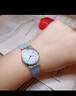 斯沃琪（Swatch）瑞士手表  無盡天藍開學(xué)季禮物雙日歷男女學(xué)生石英腕表 天藍色 34mm 曬單實拍圖