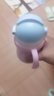 FGA富光兒童保溫杯寶寶幼兒園吸管鴨嘴學(xué)飲杯316L不銹鋼喝水壺杯子粉 曬單實(shí)拍圖