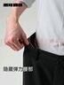 利郎男褲免燙休閑褲中腰直筒褲25秋季 黑（G5QXK00401） 33(175/84A) 曬單實(shí)拍圖