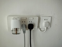 國際電工擴展插座帶電源線多功能臥室墻壁拓展轉(zhuǎn)換插座廚房插排插線板帶開關(guān) 【左接插頭線】3開21孔-白色 曬單實拍圖