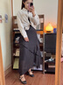lagogo優(yōu)雅蕾絲半身裙女拉谷谷2025年秋季新款設(shè)計(jì)感不規(guī)則裙子 黑色 S 曬單實(shí)拍圖