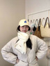 唐獅（TonLion）韓系純色羊毛混紡圍巾女秋冬季防寒保暖情侶學(xué)生百搭氛圍感圍脖潮 米色 曬單實(shí)拍圖