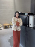 舒芳蝶（shufangdie）新中式國風連衣裙女裝2025秋冬季新款復古提花外套旗袍裙兩件套裝 旗袍連衣裙+外套 M 曬單實拍圖