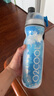 O2COOL噴霧水杯兒童學(xué)生噴水杯子成人戶(hù)外運動(dòng)健身保冷降溫擠壓軟水壺 藍色水滴590ml 曬單實(shí)拍圖