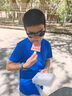 PARZIN KIDS可折疊兒童太陽(yáng)鏡 男女童方框眼鏡防曬防紫外線墨鏡8-12歲PZ21029 曬單實(shí)拍圖
